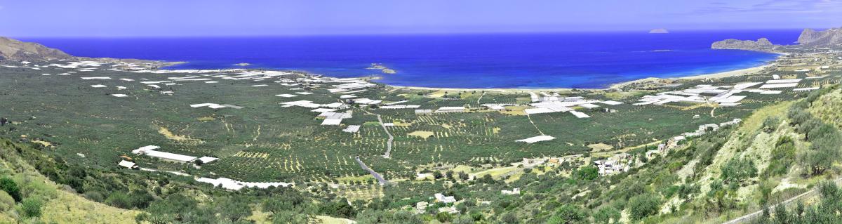View of Phalassarna beach, North western coast of Crete, Greek Island