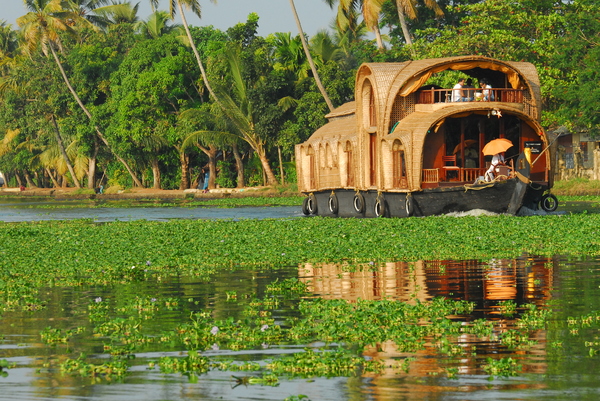 House boat in the lagoons, Kerala